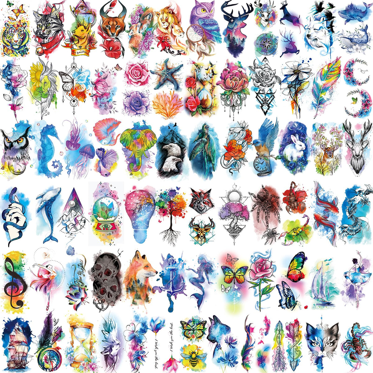 JEEFONNA small motif sheet display highlighting tiny realistic tattoo options