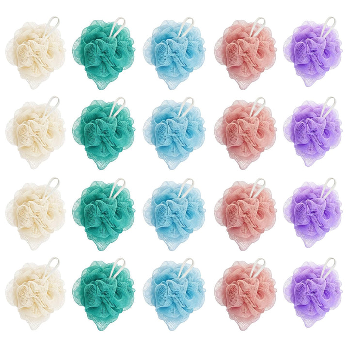 Jegruda front packaging showing 20 mini loofahs and compact benefits