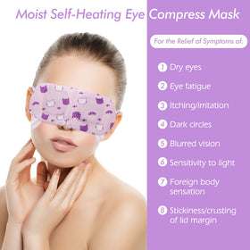 Jekeno mask on model relaxing to reduce eye strain and aid rest