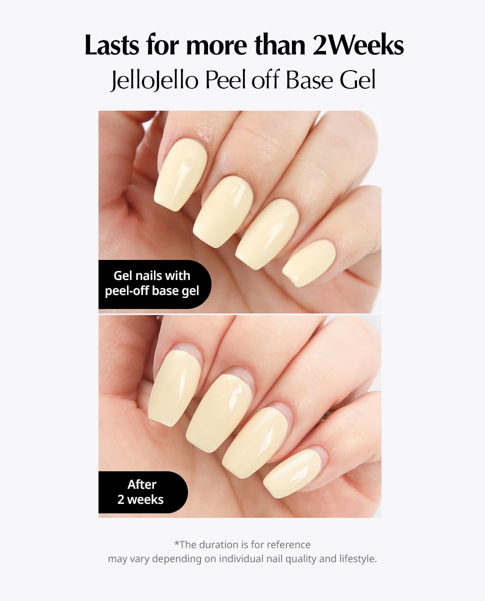 JelloJello base gel texture close-up illustrating smooth, even application benefit