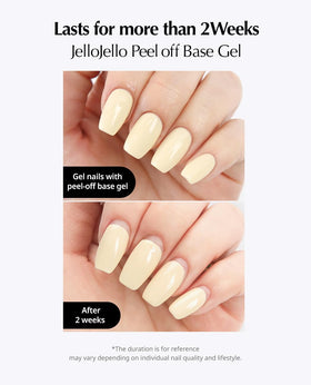 JelloJello base gel texture close-up illustrating smooth, even application benefit