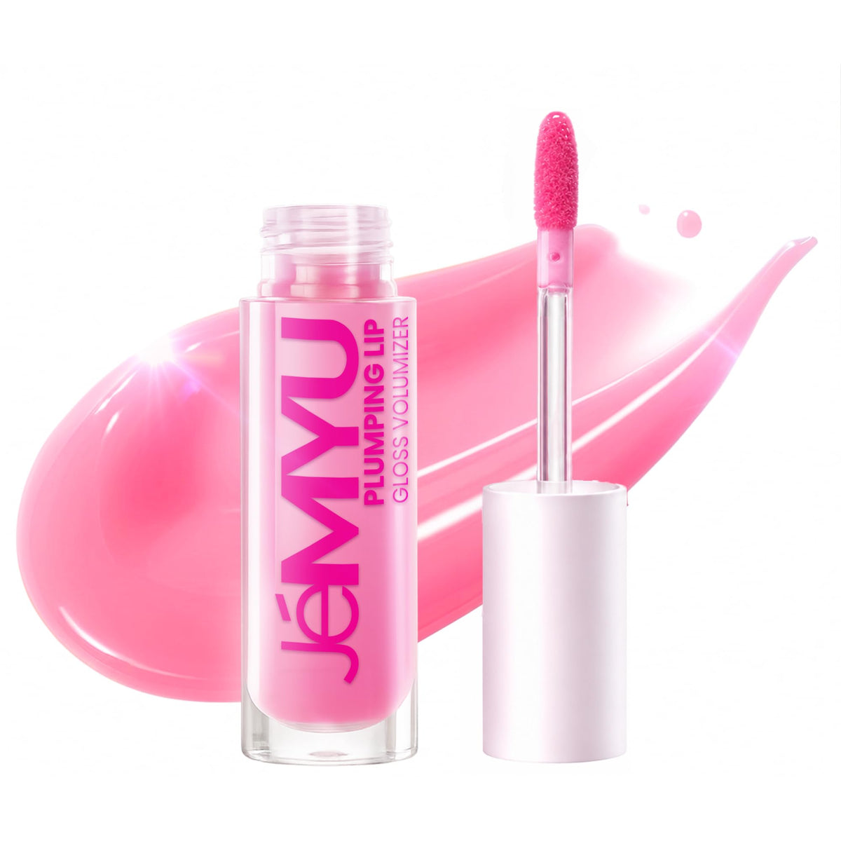 JÉMYU front packaging showing glossy pink tube and branding for instant volume