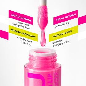 JÉMYU lifestyle image daytime look with glossy pink lips for natural confidence