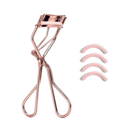 Jenny Patinkin front view of curler showing dark rose gold finish and elegant design benefit