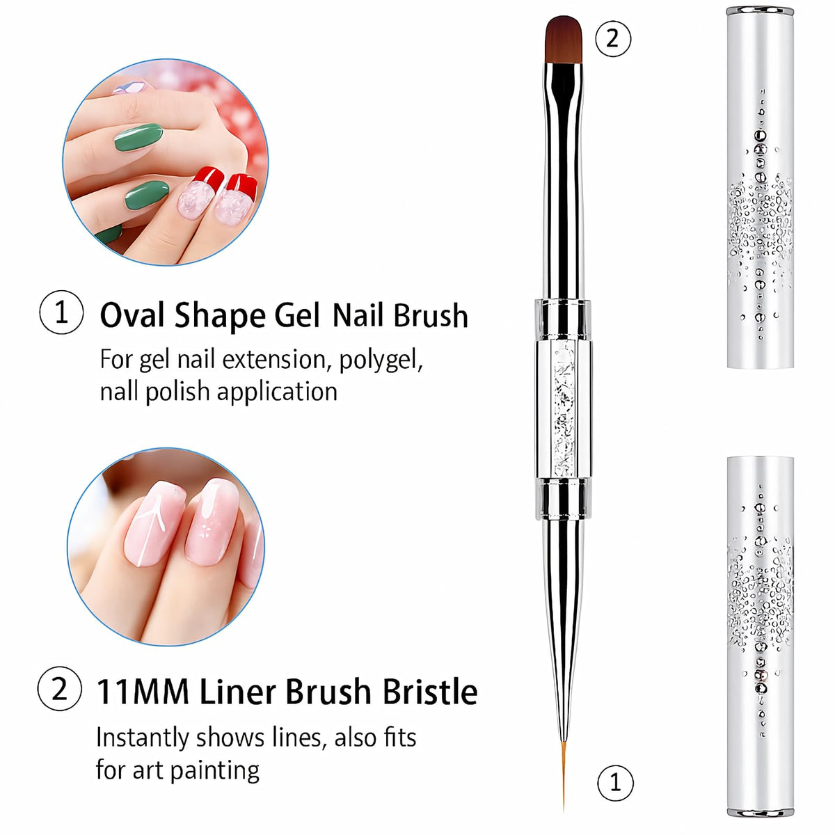 JEONEKID brushes applying poly gel on nail form for smooth even application