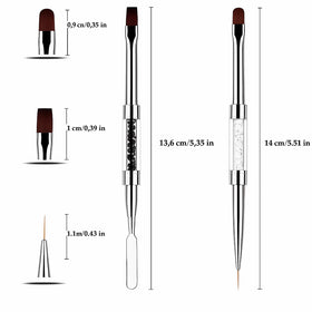 JEONEKID stainless-steel spatula scooping poly gel precisely to minimize waste