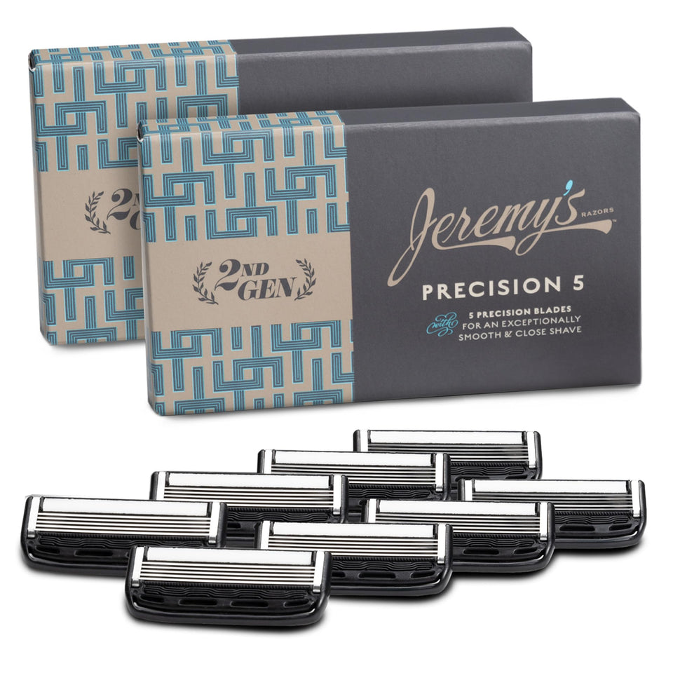 Jeremy's front packaging showing eight cartridges and clear contents for convenience