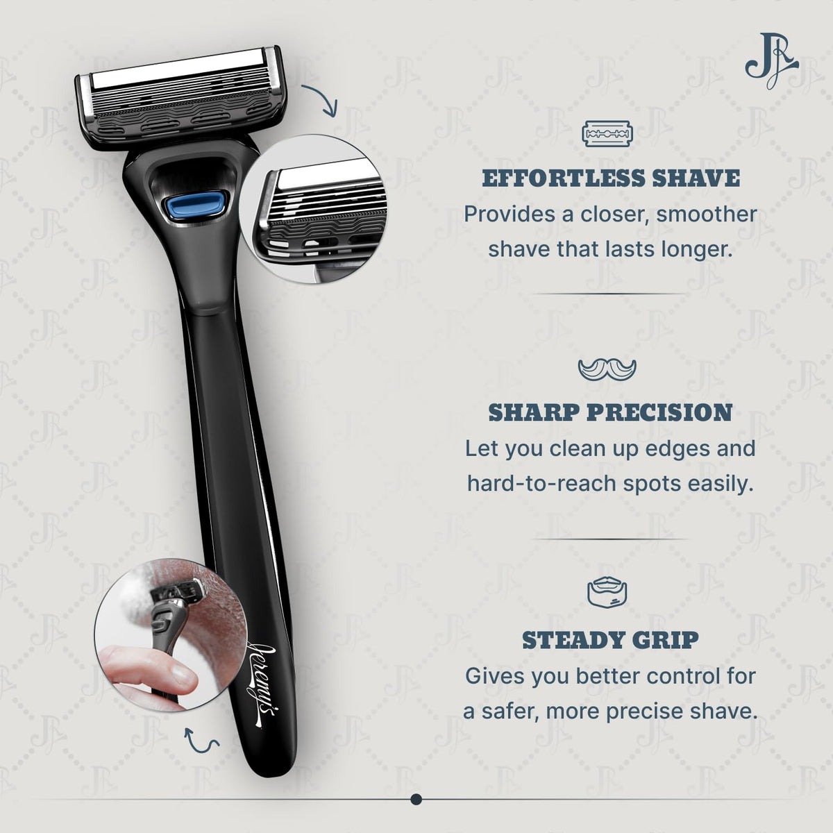 Jeremy's lubricating strip close-up with argan oil and aloe for smoother glide