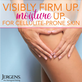 Jergens lotion applied on forearm showing quick absorption and smoother look