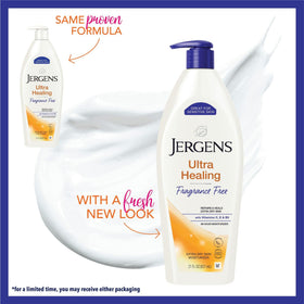 Jergens bottle close-up pump and label highlighting convenient dispenser
