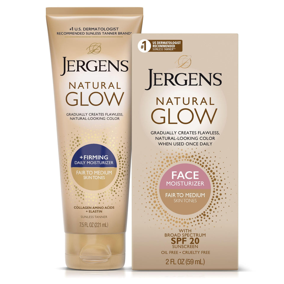 Jergens bundle front packaging showing both products and benefits