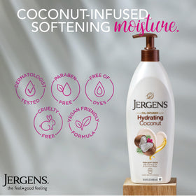 Jergens applied on arm demonstrating smooth absorption and softer skin
