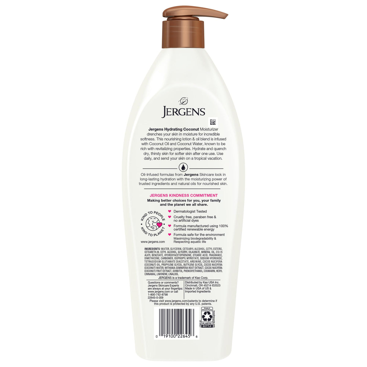 Jergens bottle in bathroom setting for daily routine benefit