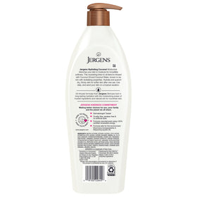 Jergens bottle in bathroom setting for daily routine benefit