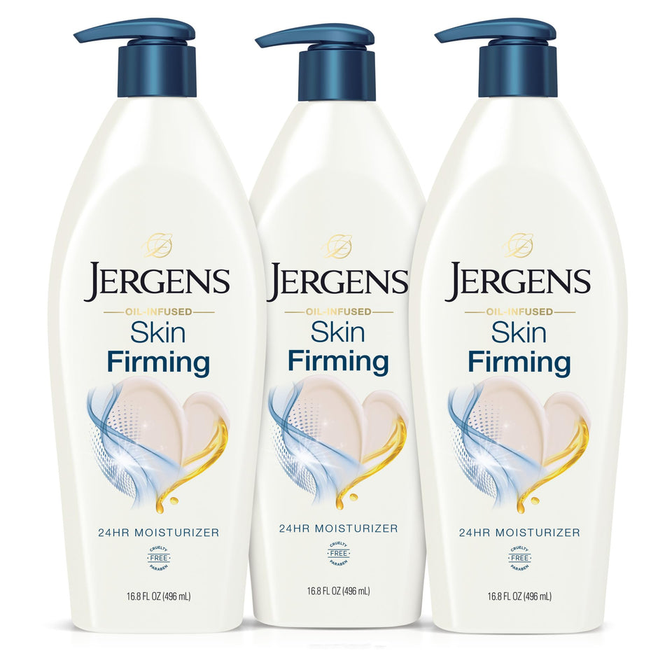 Jergens front packaging showing brand and product benefits for hydrated skin