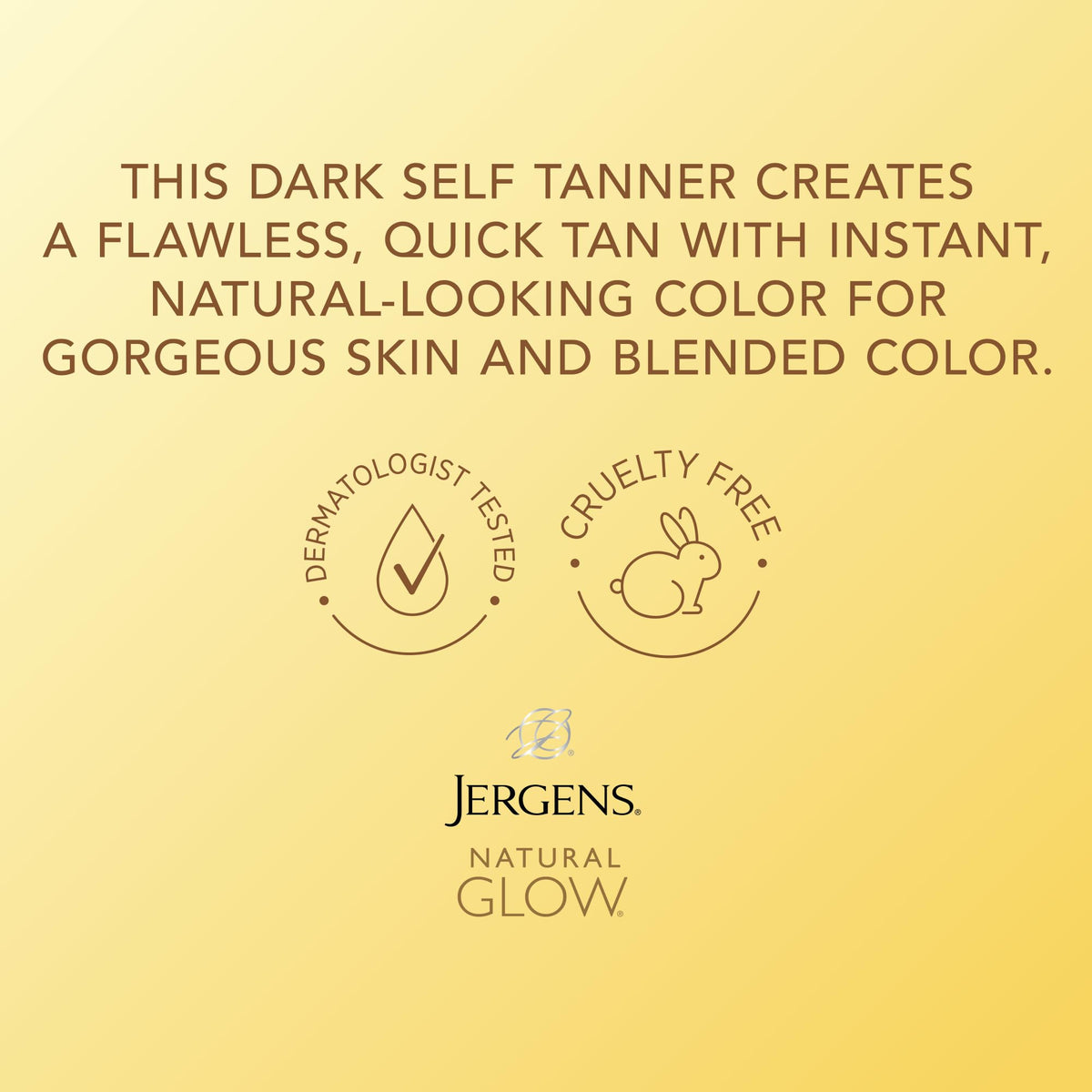 Jergens before-and-after legs showing natural deep bronze transformation