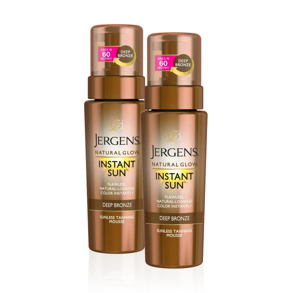 jergens front packaging showing deep bronze mousse and benefits