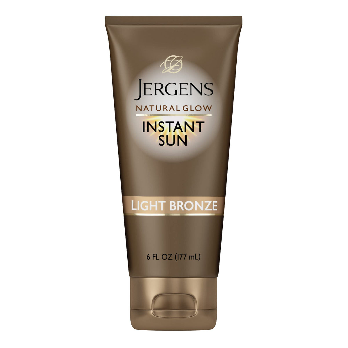 Jergens front packaging showing product and instant bronzed benefit
