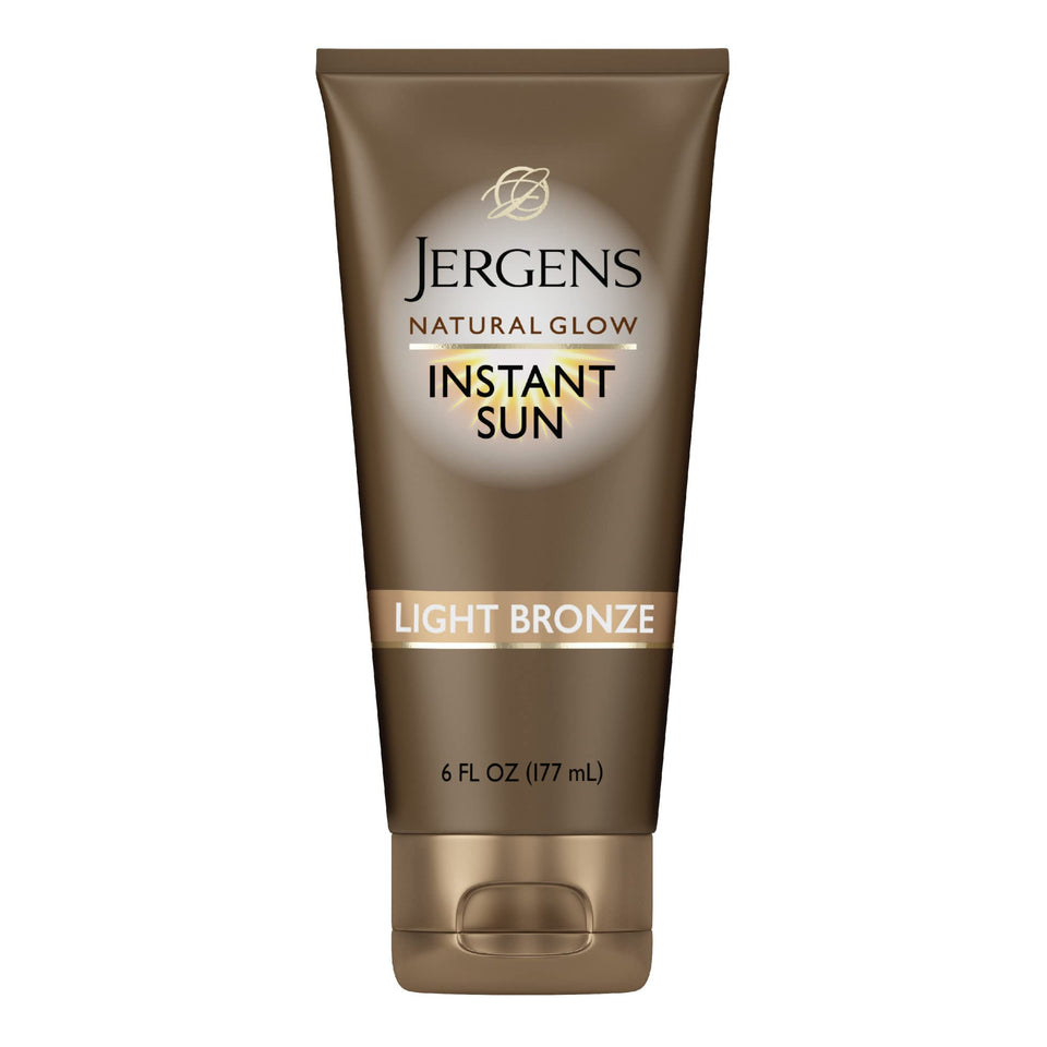Jergens front packaging showing product and instant bronzed benefit