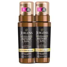 Jergens Instant Sun front packaging showing product and benefit quick bronze