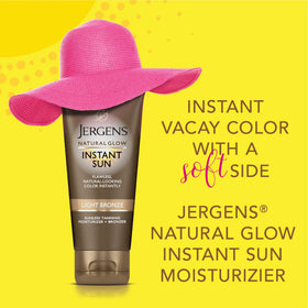 Jergens legs before and after showing natural-looking light bronze color
