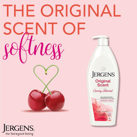 Jergens product label close-up highlighting Hydralucence and vitamin benefits