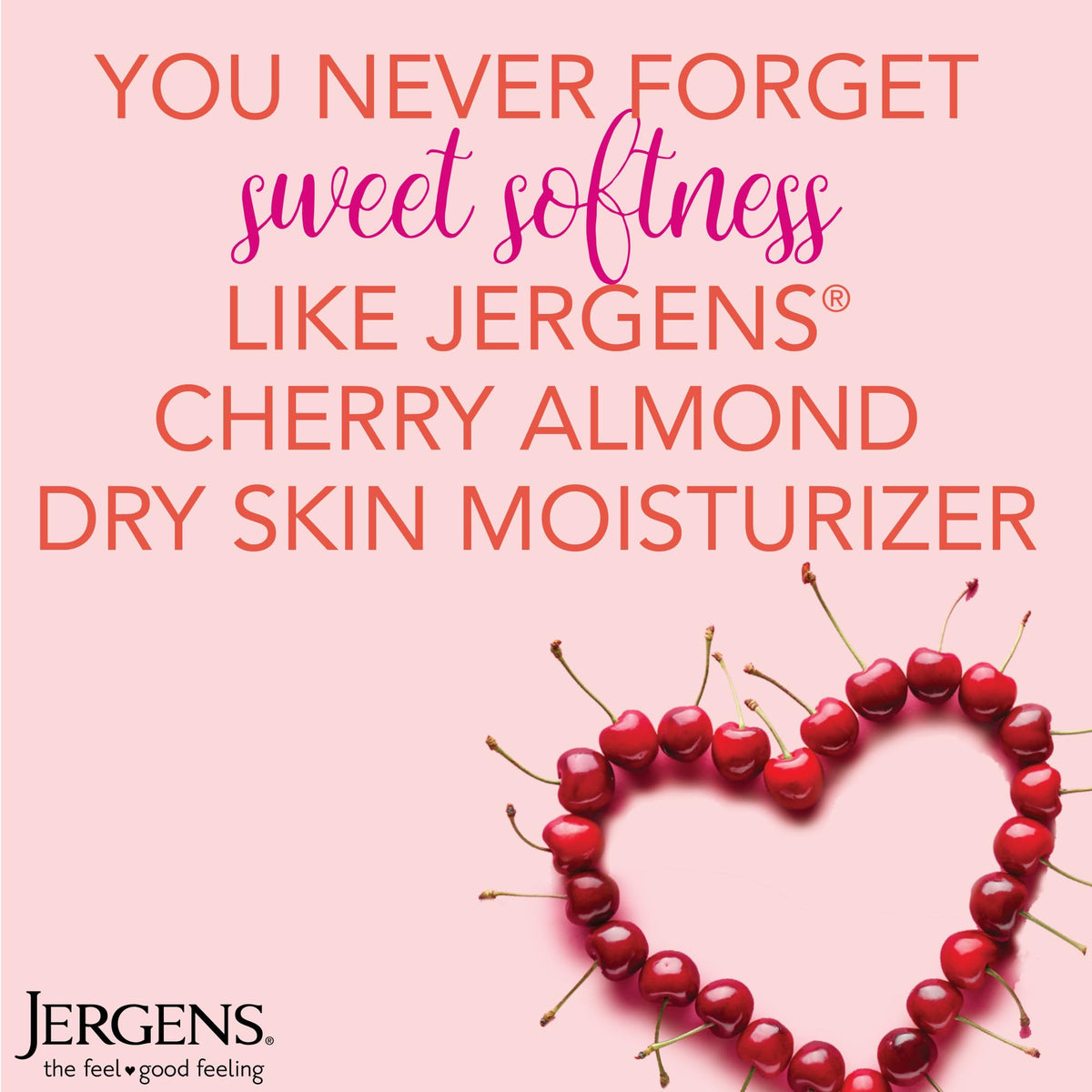 Jergens lotion spread on forearm demonstrating quick absorption and softening