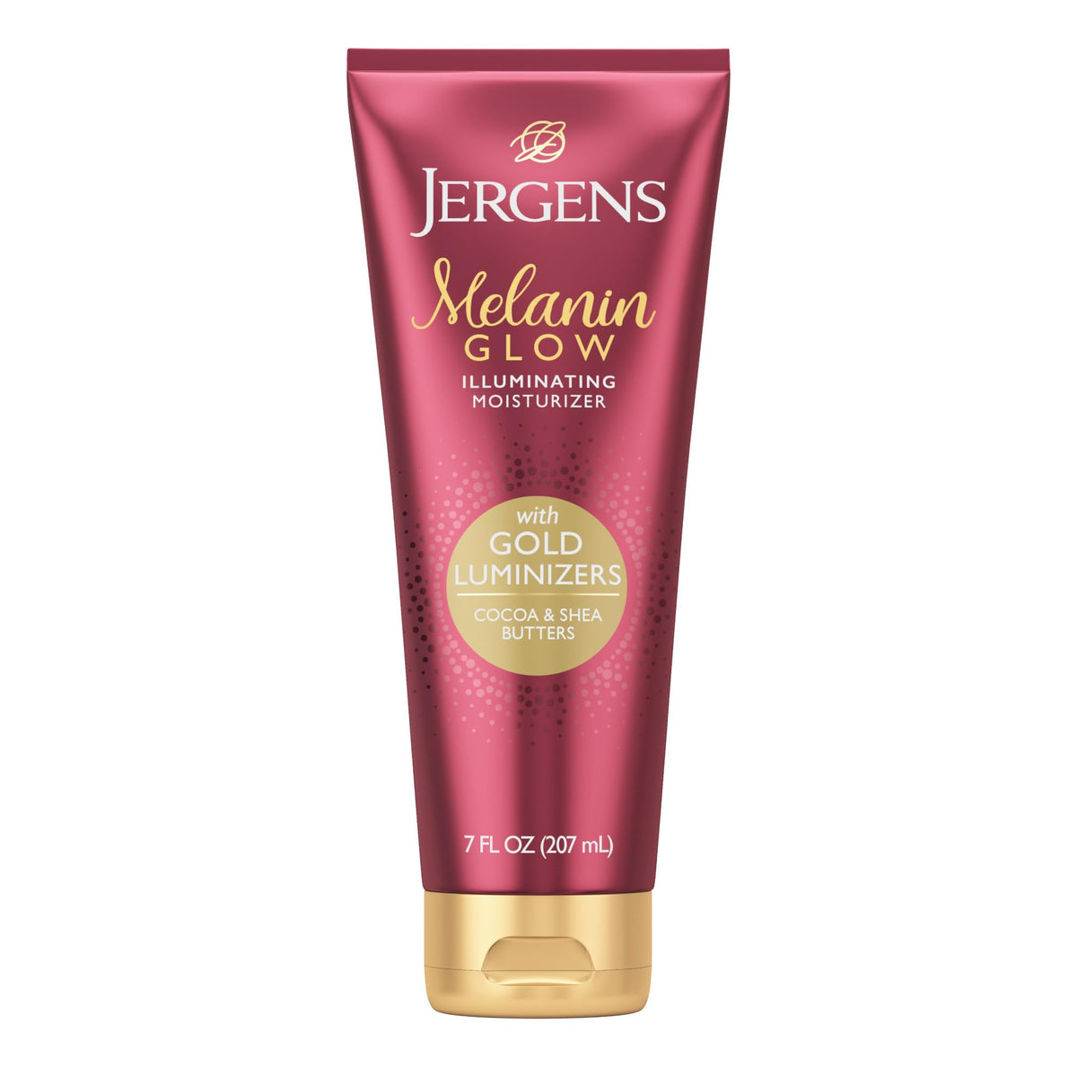 Jergens bottle front packaging showing brand and glow benefits