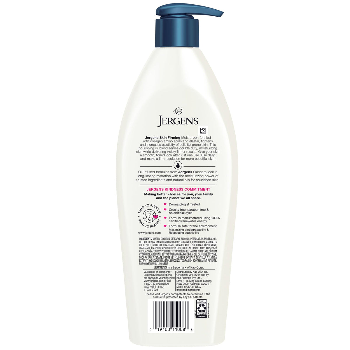 Jergens moisturized leg after use showing improved tone and soft skin