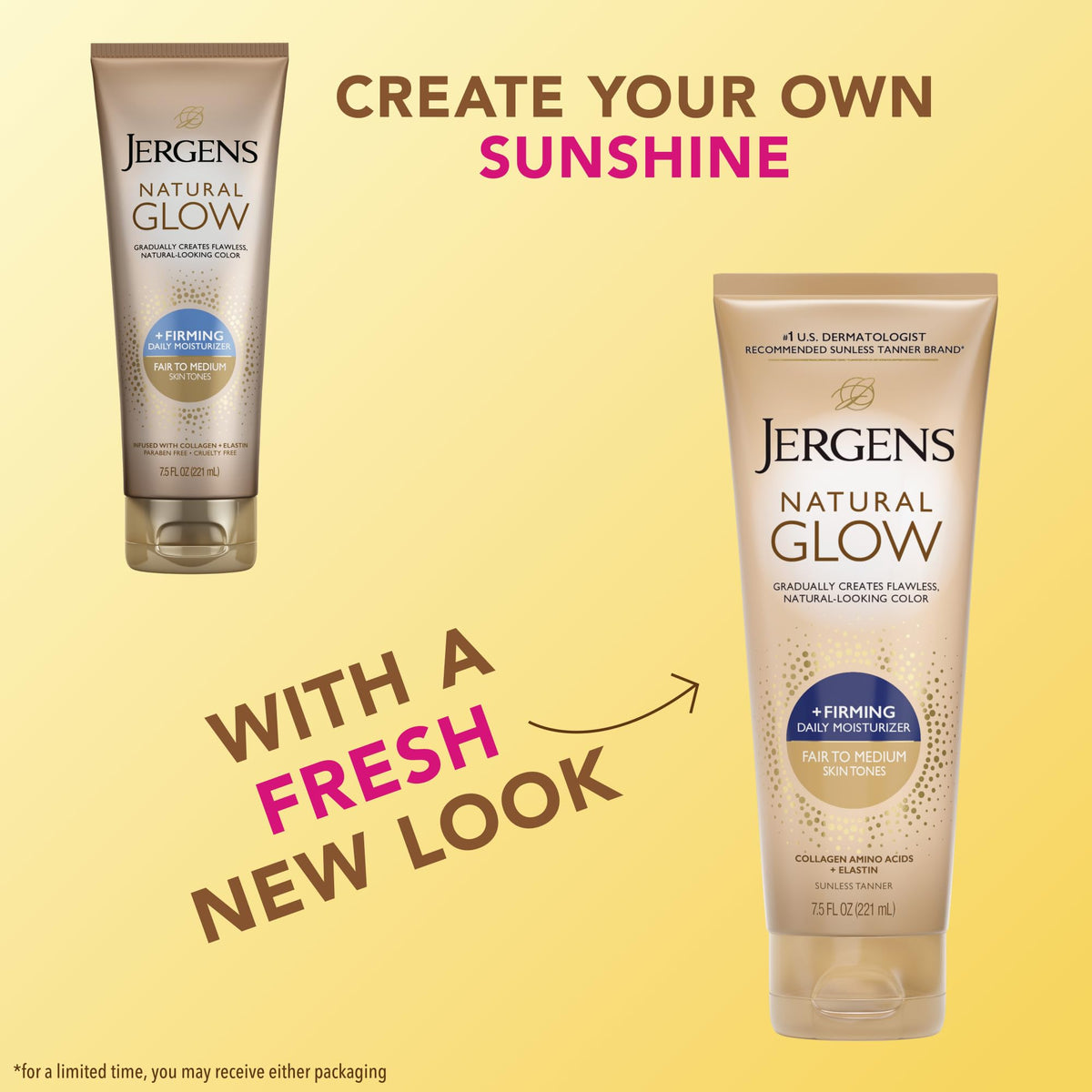 Jergens lotion texture being pumped, demonstrating smooth spreadability benefit