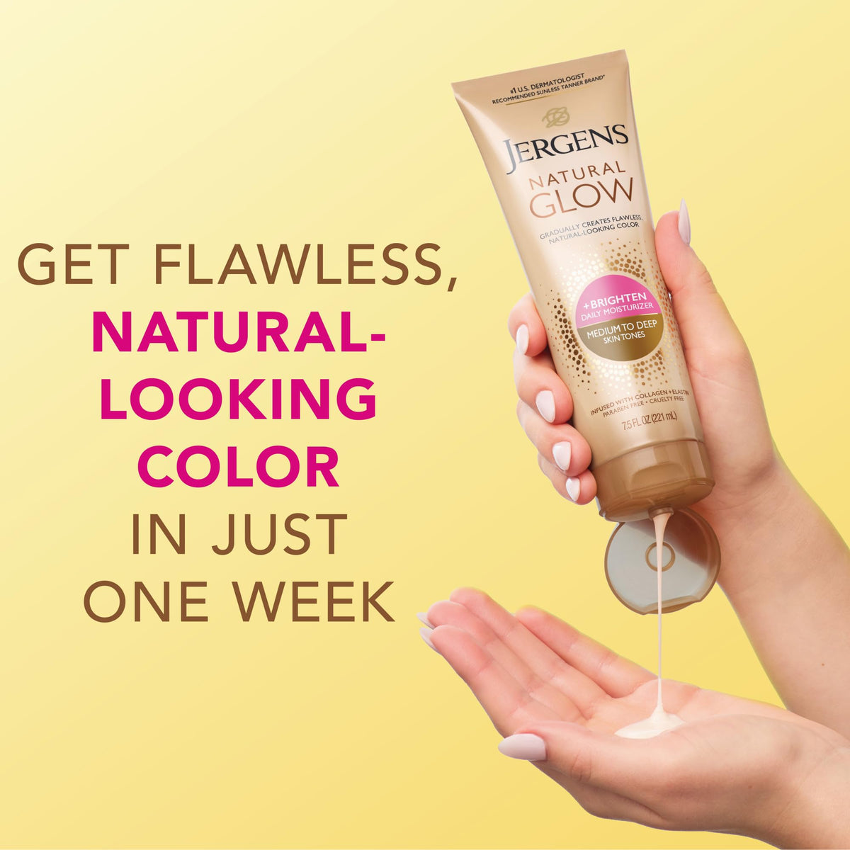 Jergens label and ingredient panel highlighting moisturizing benefits