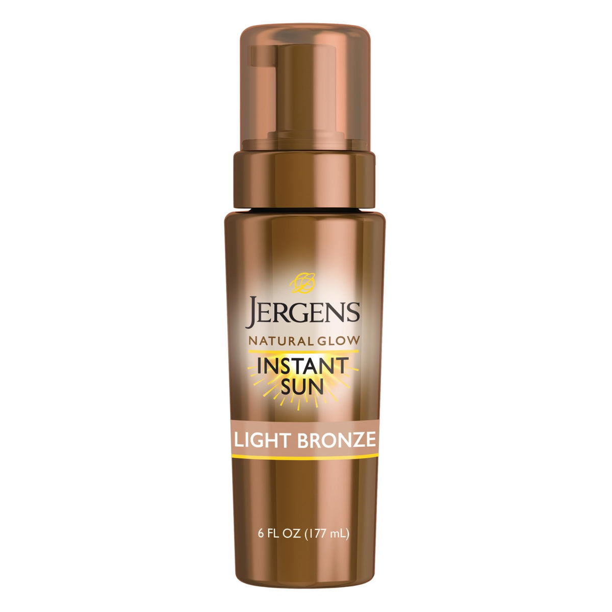 Jergens bottle front packaging showing product and natural bronze benefit