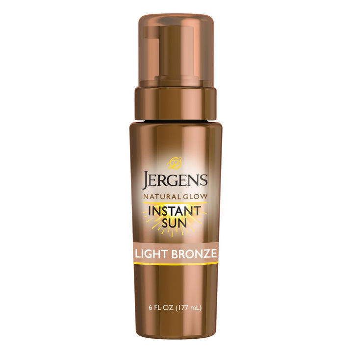 Jergens bottle front packaging showing product and natural bronze benefit