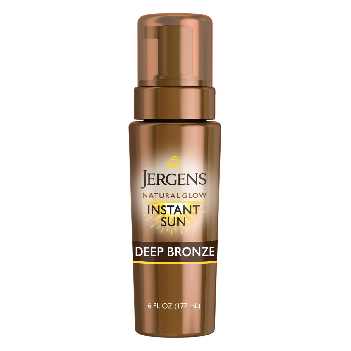 Jergens front packaging showing product and quick bronze benefit