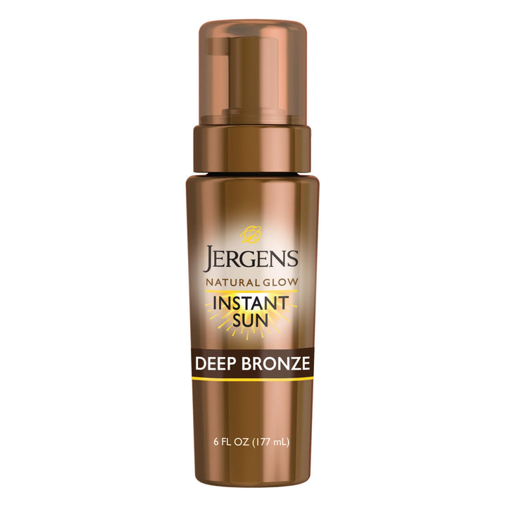Jergens front packaging showing product and quick bronze benefit