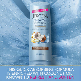 Jergens pat-dry step ready-to-go non-greasy finish benefit