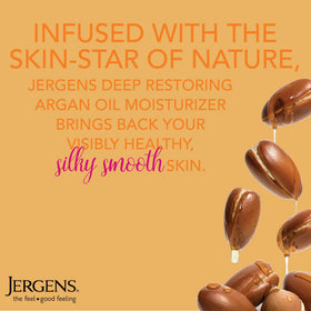 Jergens pump dispense closeup demonstrating easy one-handed lotion dispensing