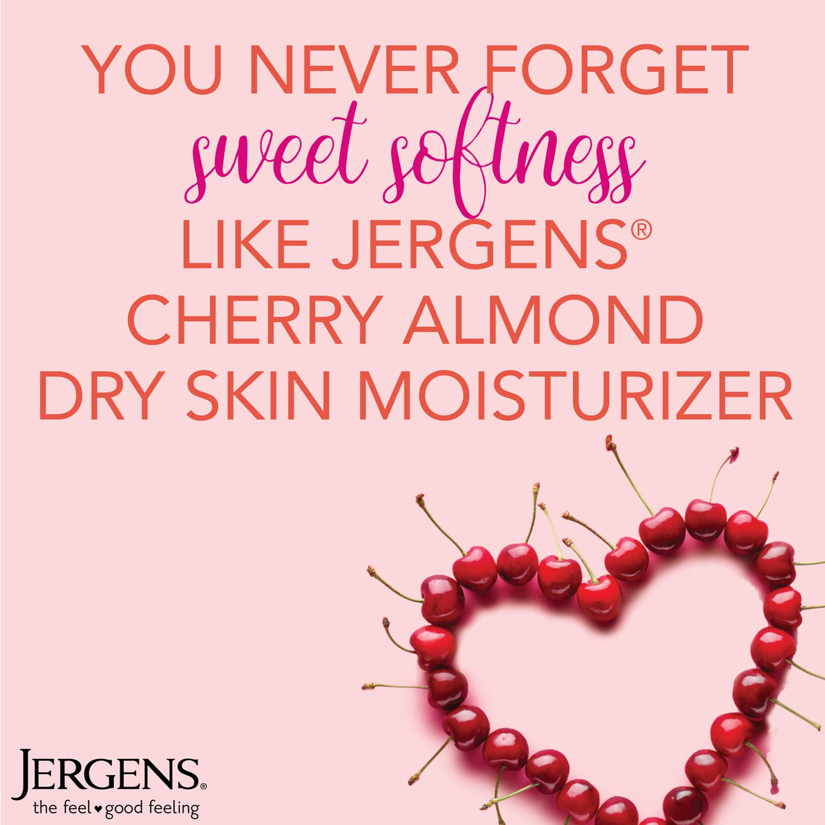 Jergens pump dispensing lotion for easy one-handed use and quick application