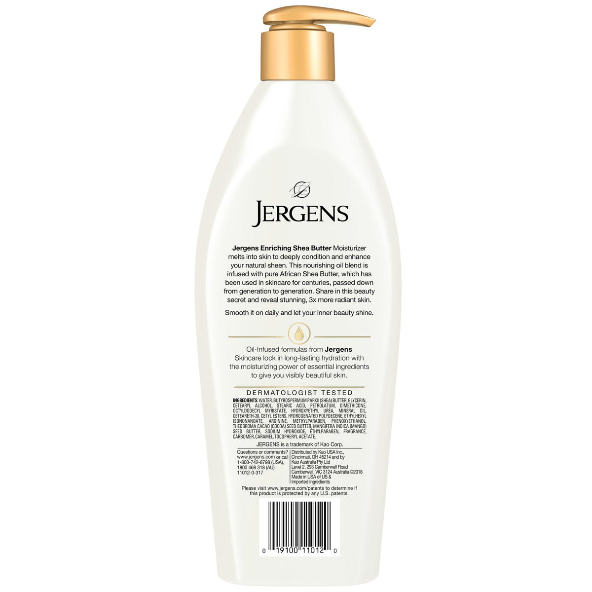 Jergens hands after absorption showing non-greasy hydrated skin