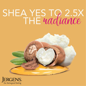 Jergens shea butter pump dispenser detail offering controlled application and less waste