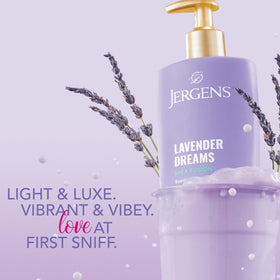 Jergens application on hand illustrating smooth, non-greasy hydration