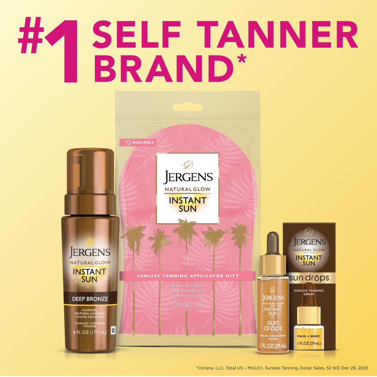 Jergens size comparison next to a ruler showing compact 1 fl oz travel-friendly bottle
