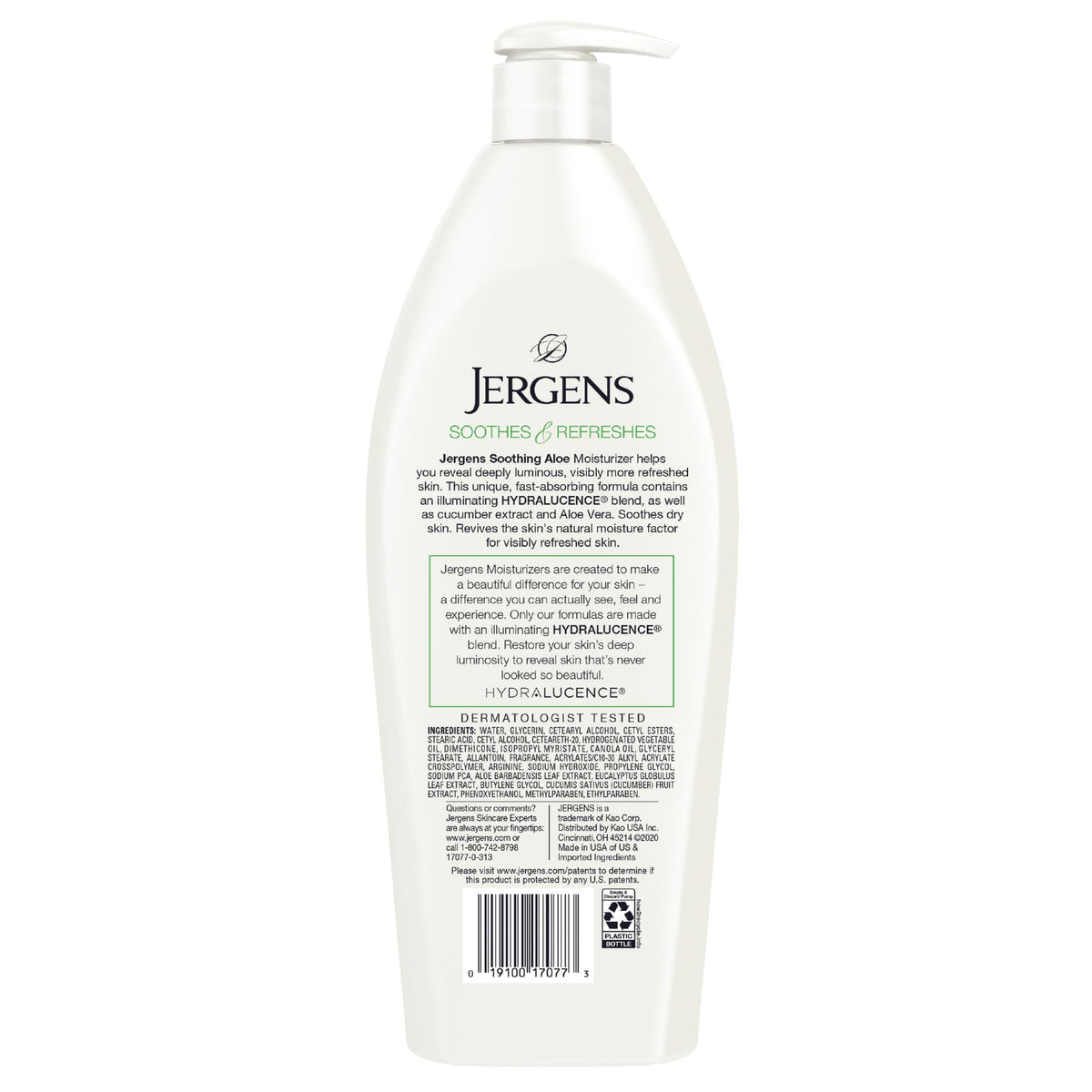 Jergens bottle in bathroom setting promoting daily routine use