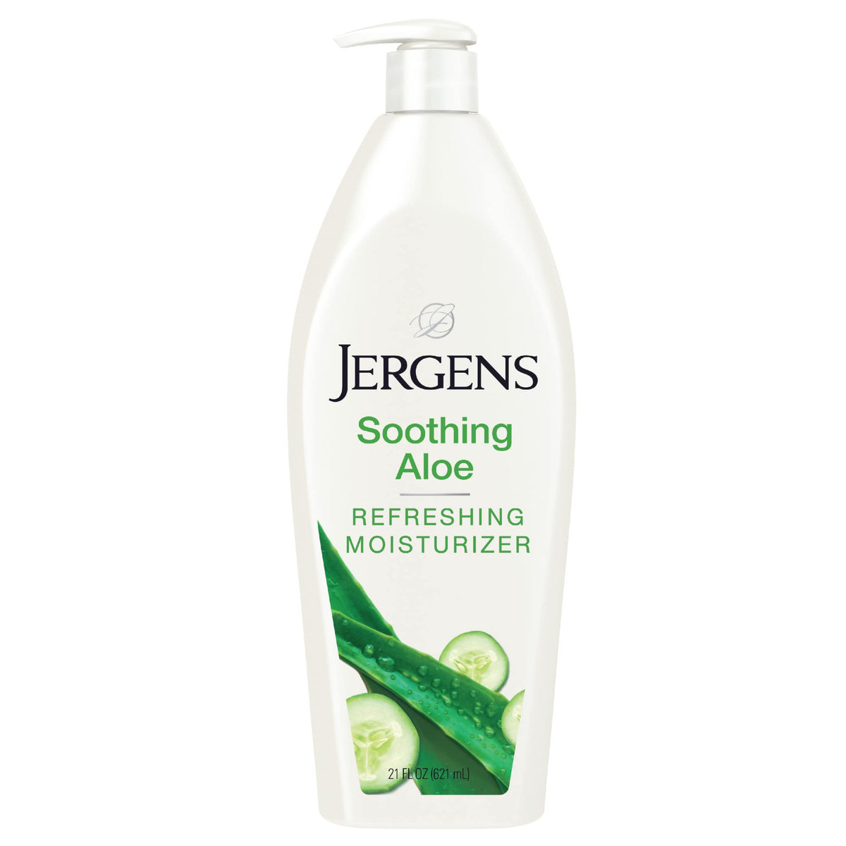 Jergens bottle front packaging showing product and benefits