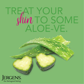 Jergens bottle pump dispensing lotion for easy application benefit