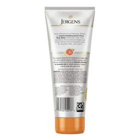 Woman enjoying Jergens scent conveying uplifting citrus mood benefit