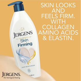 Jergens lotion texture swatch demonstrating smooth, fast-absorbing formula