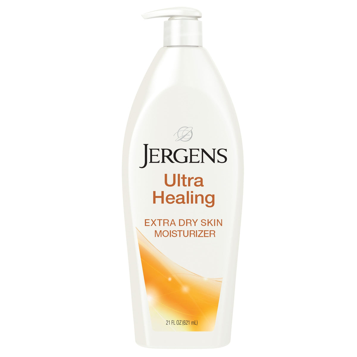 Jergens bottle front view showing product and benefits