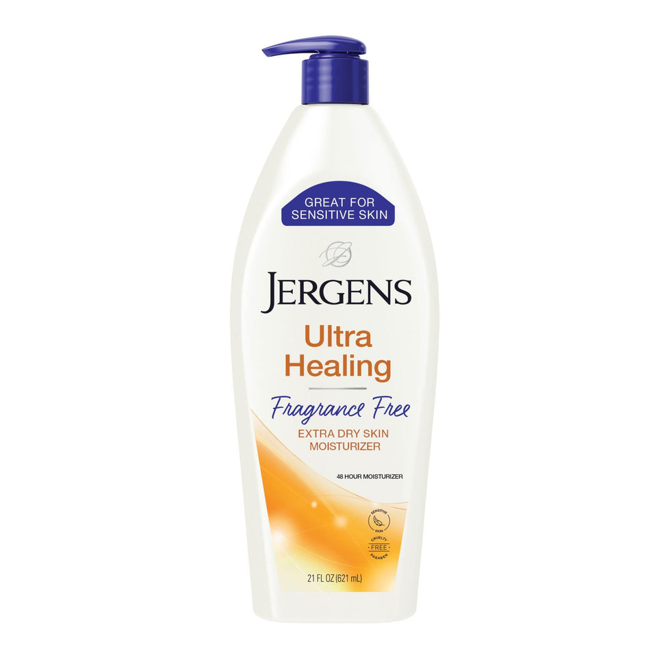 Jergens front packaging showing product and quick absorption benefit