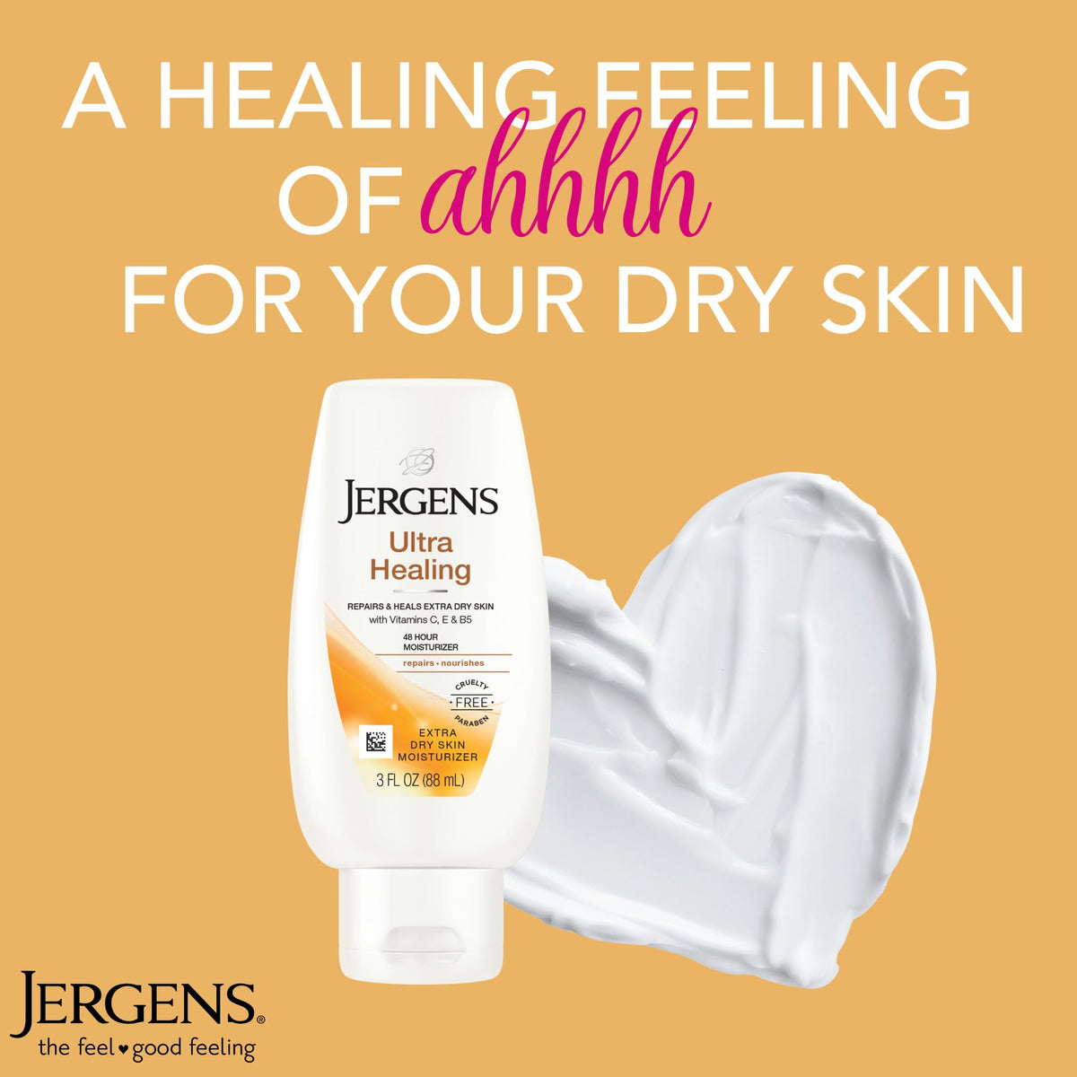 Jergens label detail showing Hydralucence and vitamin blend
